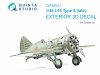 Quinta Studio QP48041 I-16 Type 5 (late) Exterior set (Zvezda) 1/48
